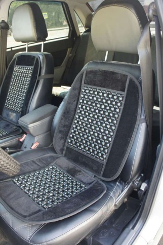 Autоvirazh  накидка на сиденье шариковый массажер черная    фото 1