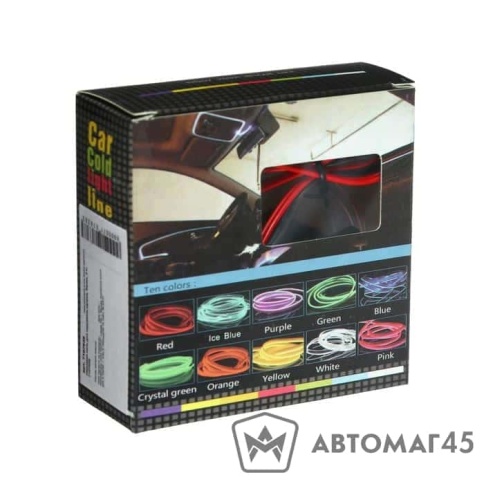 C2R Неоновая нить для подсветки салона LGX-R5 красный 5м фото 2