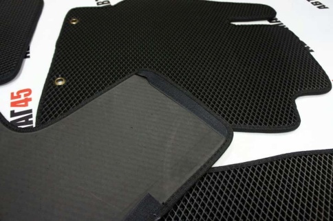 EVA ЭВА  коврики в салон Toyota Corolla 2007-2013 Toyota Auris 2006-2013г черный рис ромб компл 5шт фото 2