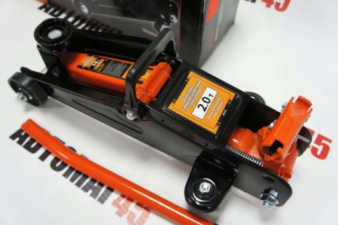 Автодело  домкрат 2т гидравлический подкатной поворотная ручка высота 140-340мм    фото 5