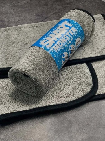 Smart monster микрофибровое полотенце для сушки кузова серый в сумке 55*75см 1шт    фото 2