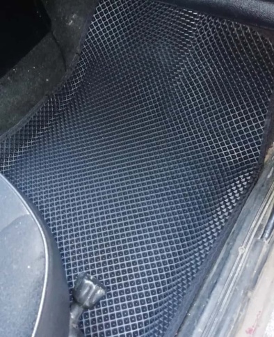 EVA ЭВА 3D коврики в салон ВАЗ 2101 2107 черные рисунок ромб комплект 5шт    фото 3