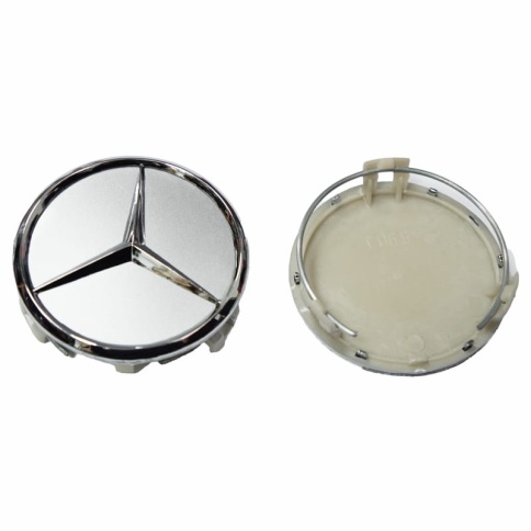 Колпачок ступицы Mercedes 74/70 серебро (191017) фото 2