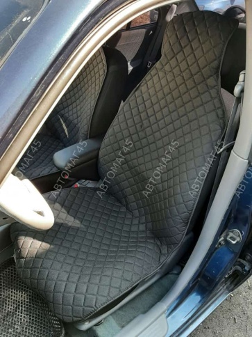 Накидки на сиденье универсальные жаккард черный 2шт    фото 1