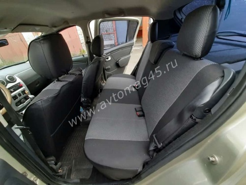 Авточехлы  Renault Duster до 2015г Sandero S.Stepway до 2015г 2/3 Terrano 14-16 жаккард черный A10 фото 2
