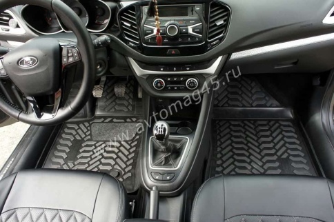 Airline Коврики в салон полимерные LADA Vesta LADA Vesta Веста SW Сross ворс с подпятником 4шт фото 12