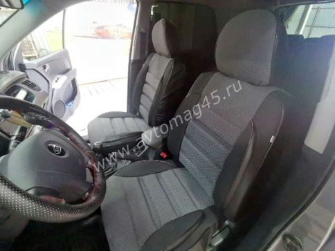 Авточехлы  Hyundai Tucson 04-16г подходит Kia Sportage 2004-2009г (корейская сборка) жаккард серый фото 1