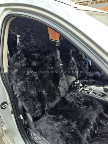 Fentow Накидки  комбинированные черный волк 142x55см комплект на салон 5шт    фото 8