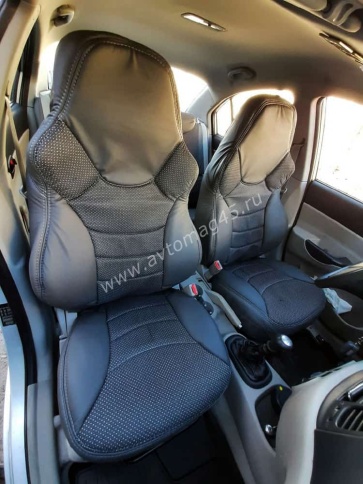 Recaro  чехлы универсальные экокожа серая жакккард серый комплект    фото 4