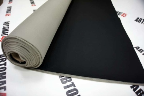 Материал потолочный на поролоне сетка черный 2мм 1м х1,8м Турция шаг 0,5метра   фото 1