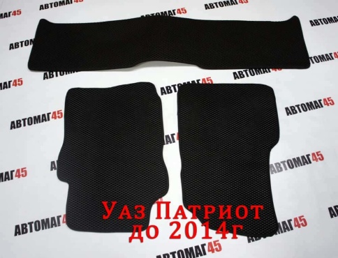 EVA ЭВА  коврики в салон УАЗ Patriot Патриот 2005-2014г черные рисунок ромб комплект 5шт    фото 1