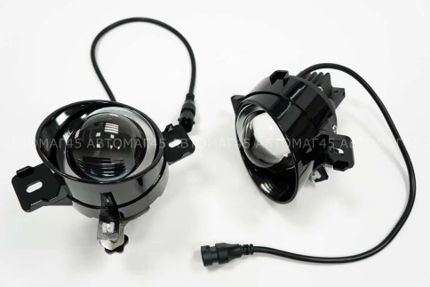 Ruzoom  Фары п/туманные 1 линза Nissan LED 50W 4800LM 6000K с ушами 2шт гарантия 6 мес    фото 4