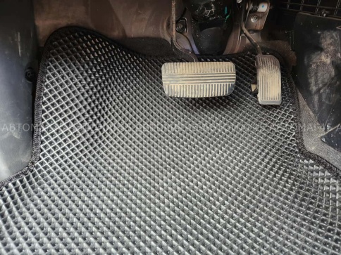 EVA ЭВА 3D коврики в салон Nissan Almera Classic 2006-2013г черный ромб компл 5шт CITY 3D фото 3