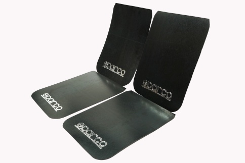 Azard Sparco  брызговики универсальные спортивные пластиковые 40х30см черные 4шт    фото 2