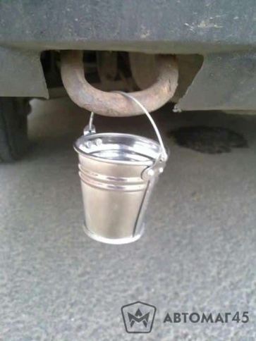 Ведро декоративное на фаркоп нержавейка d=8см h=8см    фото 1