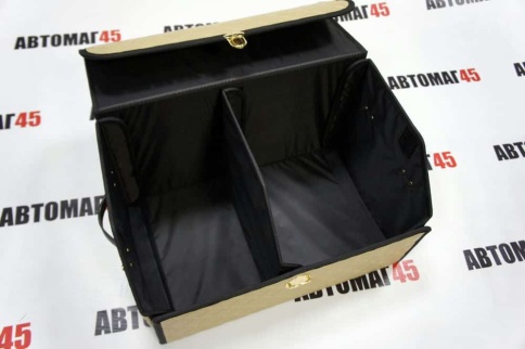 Органайзер  багажника кофр экокожа бежевый с бежевой ниткой 50 x 30 x 30см MAXIMAL Middle    фото 3