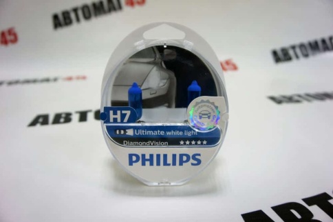 Philips  лампа H7 Diamond Vision 12V 55W 5000K ярко-белый 2шт    фото 1