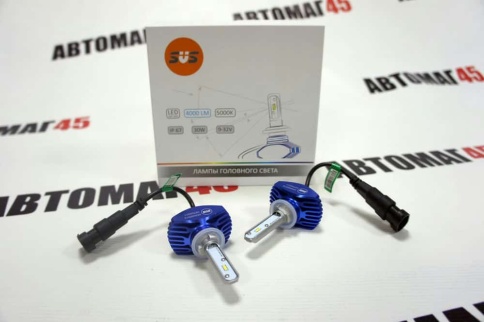 SVS S1  plus чип CSP LED 2шт H27 12В 30W 5000К 4000Lm с обманкой гарантия 5 мес    фото 1