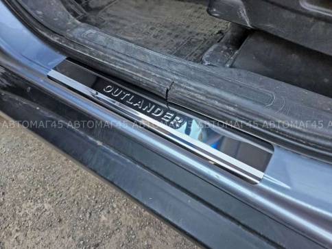 LIDER  Накладки на пороги  Mitsubishi Outlander Мицубиси Аутлендер 2012-2022г 4 шт нержавейка    фото 9