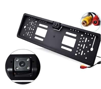 Универсальная  камера заднего вида в рамке номерного знака  4LED 170* диодная подсветка гарант 1мес фото 1