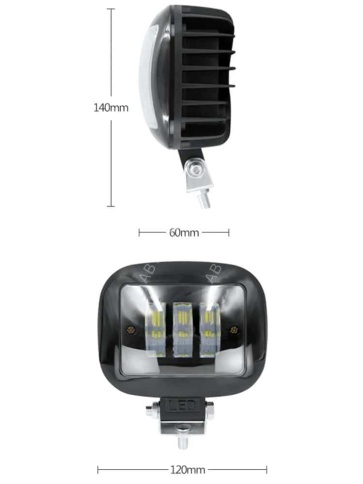 C2R Светодиодная фара ровная СТГ 10-30V 30Вт 1шт гарантия 1мес G0016       фото 4