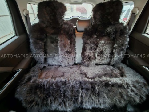 Fentow Накидки  комбинированные черный волк 142x55см комплект на салон 5шт    фото 13