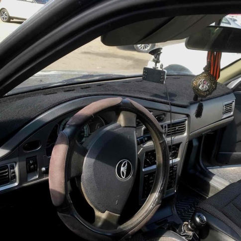 Накидка на панель Daewoo Nexia N150 Дэу Нексиа 2008-2016г  карпет  фото 1