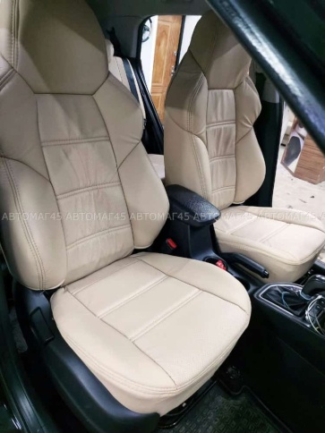 Экстрим  чехлы универсальные экокожа бежевый бежевый комплект    фото 2