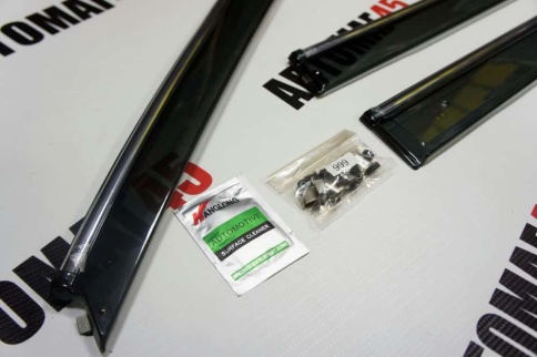 Дефлекторы окон Skoda Fabia Шкода Фабиа 2007-2015г 2 поколение хром молдинг комплект 4шт    фото 2