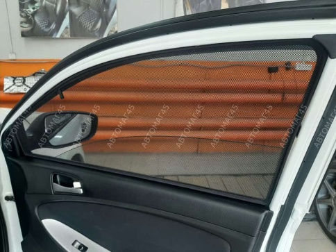 Шторкофф  каркасные шторки на магнитах Hyundai Solaris Солярис cедан 2017-2022г передн 2шт станд 5% фото 4