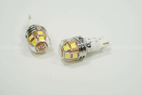 Ruzoom  лампа светодиодная T16 W16W 12 SMD без цоколя canbus 6000K 330Lm одноконтакт белая 2шт X0125 фото 5