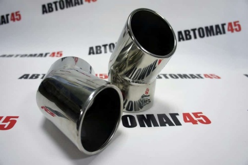 Насадка  на глушитель нержавеющая сталь загнутая D=100мм ZQX-941   фото 2