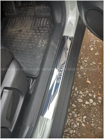LIDER  Накладки на пороги  Nissan X-Trail Ниссан Х-Трейл T32 2013-2022г 4 шт нержавейка    фото 6