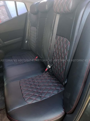 Авточехлы  Mazda 6 Мазда 6 2007-2012г только на седан экокожа черный ромб    фото 6