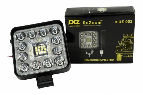 Ruzoom UZ-003  фара светодиодная 6000К 800Lm 12V  квадратная 18Вт дальний свет 1шт гарантия 1 мес фото 3