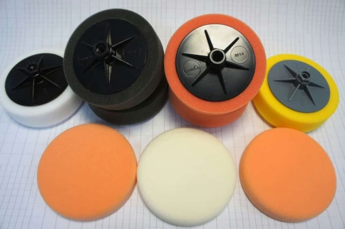 CHAMALEON  губка полировальная на резьбе 150х50 розовая HARD 921    фото 3