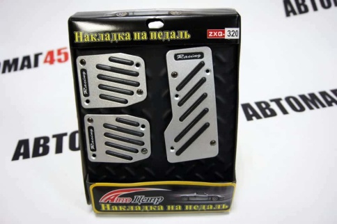 Накладки на педали Механика черные хром фото 1