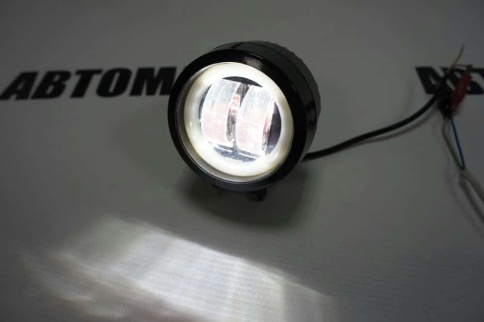 C2R Светодиодная  фара дальний свет круг 2 диода + дхо d=70мм 12-32V 1шт гарантия 1 мес    фото 1