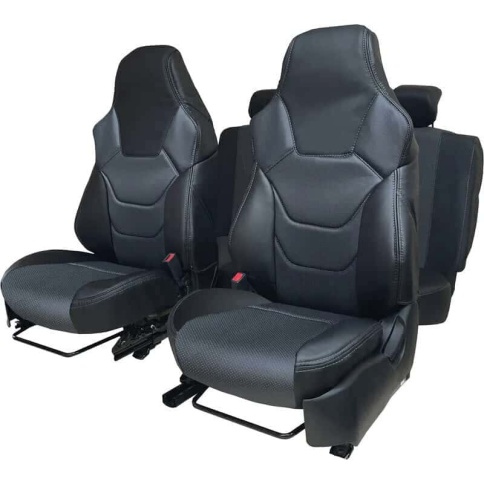 R.SPORT чехлы универсальные экокожа черный комплект    фото 1