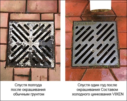 VIXEN Антикоррозийное покрытие Состав холодного цинкования 99% аэрозоль 520мл    фото 3