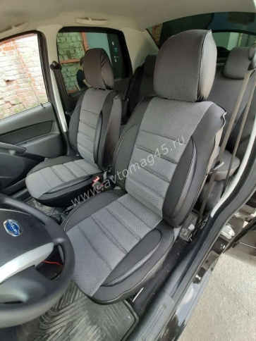 Авточехлы  Datsun Датсун 1/1 жаккард черно-серый Ижевск   фото 2