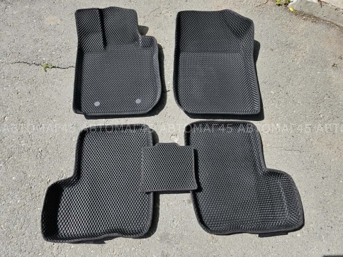 SMART коврики в салон 3D Лада Largus FL 5 мест Logan до 13г Sandero Stepway до 15г чер рис ром 5шт фото 6