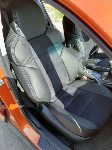 Экстрим  чехлы универсальные экокожа серый алькантара серая комплект    фото 5