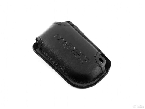 Чехол для метки иммобилайзера автосигнализации Pandora с кольцом черная кожа фото 2