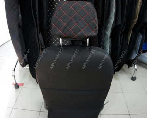 Авточехлы  Kia Rio Киа Рио 2011-2017г Hyundai Solaris 2011-2017г жаккард ромб Барс   фото 3