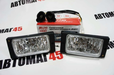 AVS  фары противотуманные ВАЗ 2110 2111 2112 2113 2114 2115 гладкое стекло 2шт    фото 1