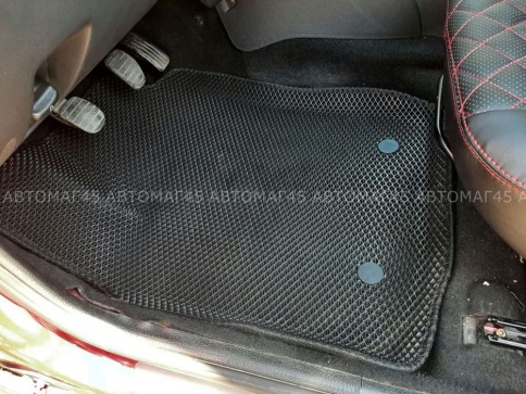 EVA ЭВА 3D коврики в салон Лада Largus FL 5 мест Logan до 13г Sandero Stepway до 15г чер рис ром 5шт фото 2