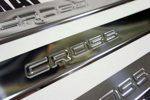 LIDER  Накладки на пороги  Лада Lada X-ray Х-рей Cross 4 шт нержавейка    фото 2