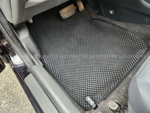 EVA ЭВА 3D коврики в салон Nissan Almera Classic 2006-2013г черный ромб компл 5шт CITY 3D фото 2