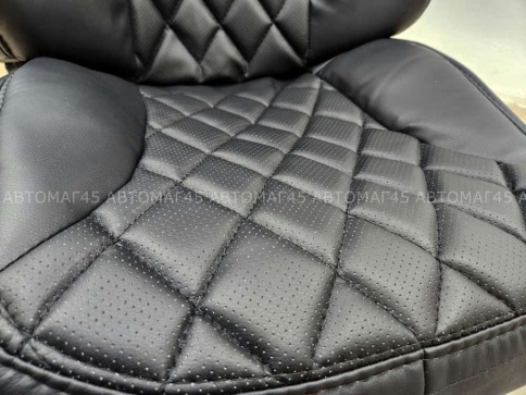 Recaro  чехлы универсальные экокожа черный черный ромб комплект    фото 2